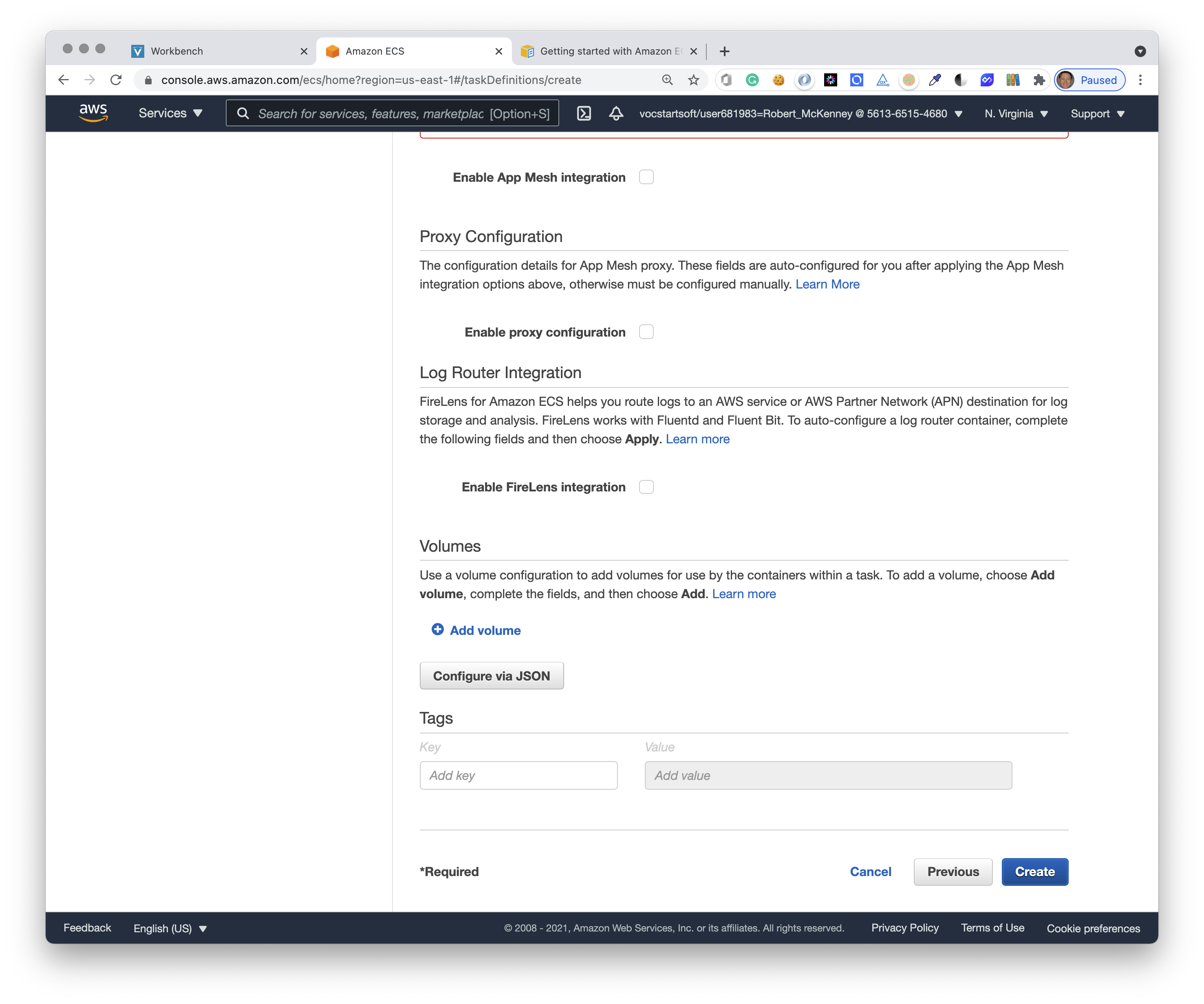 ECS configuration step 11