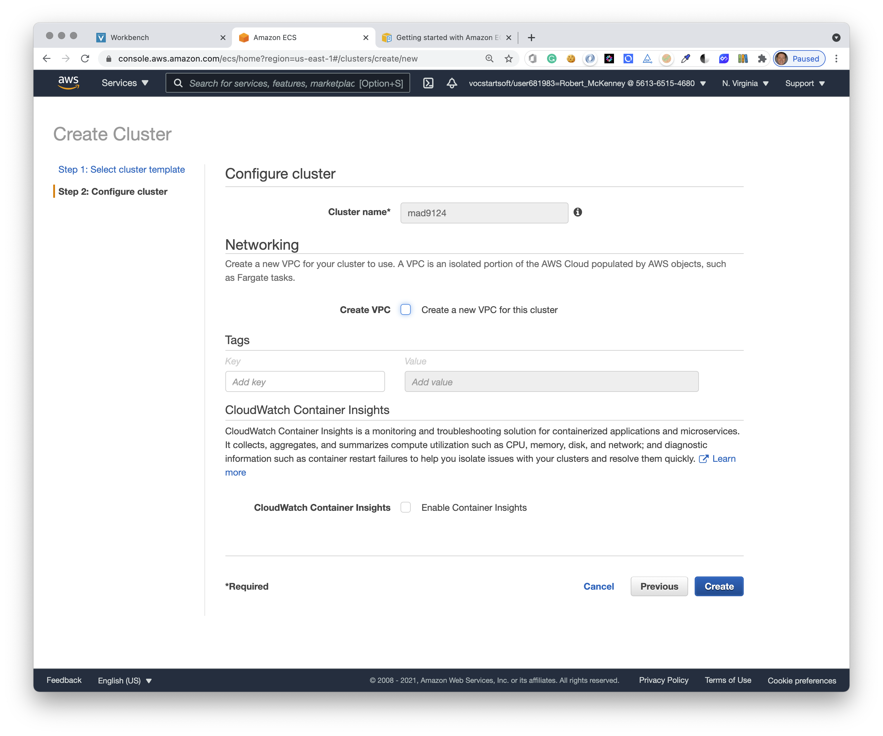 ECS configuration step 3