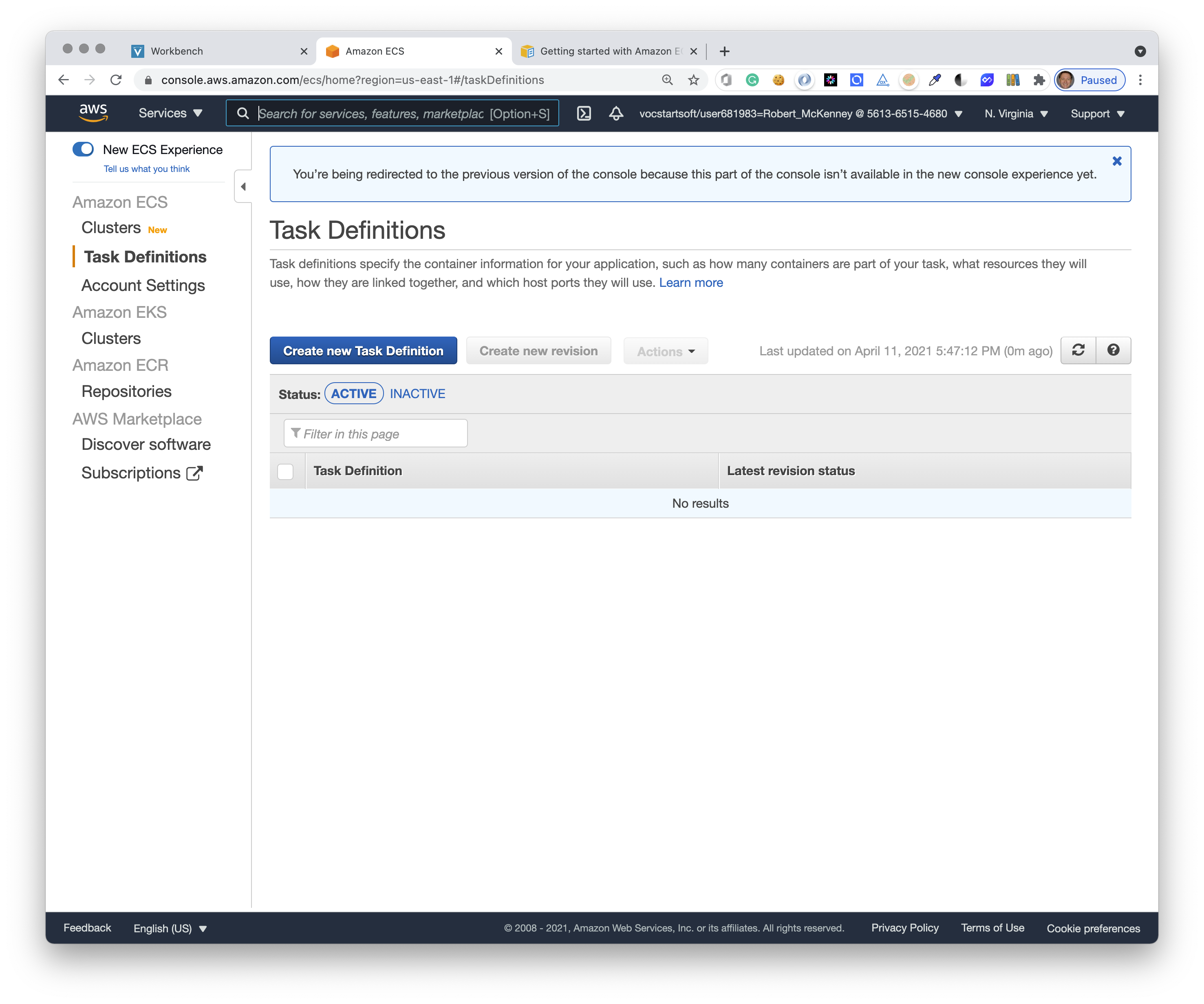 ECS configuration step 5