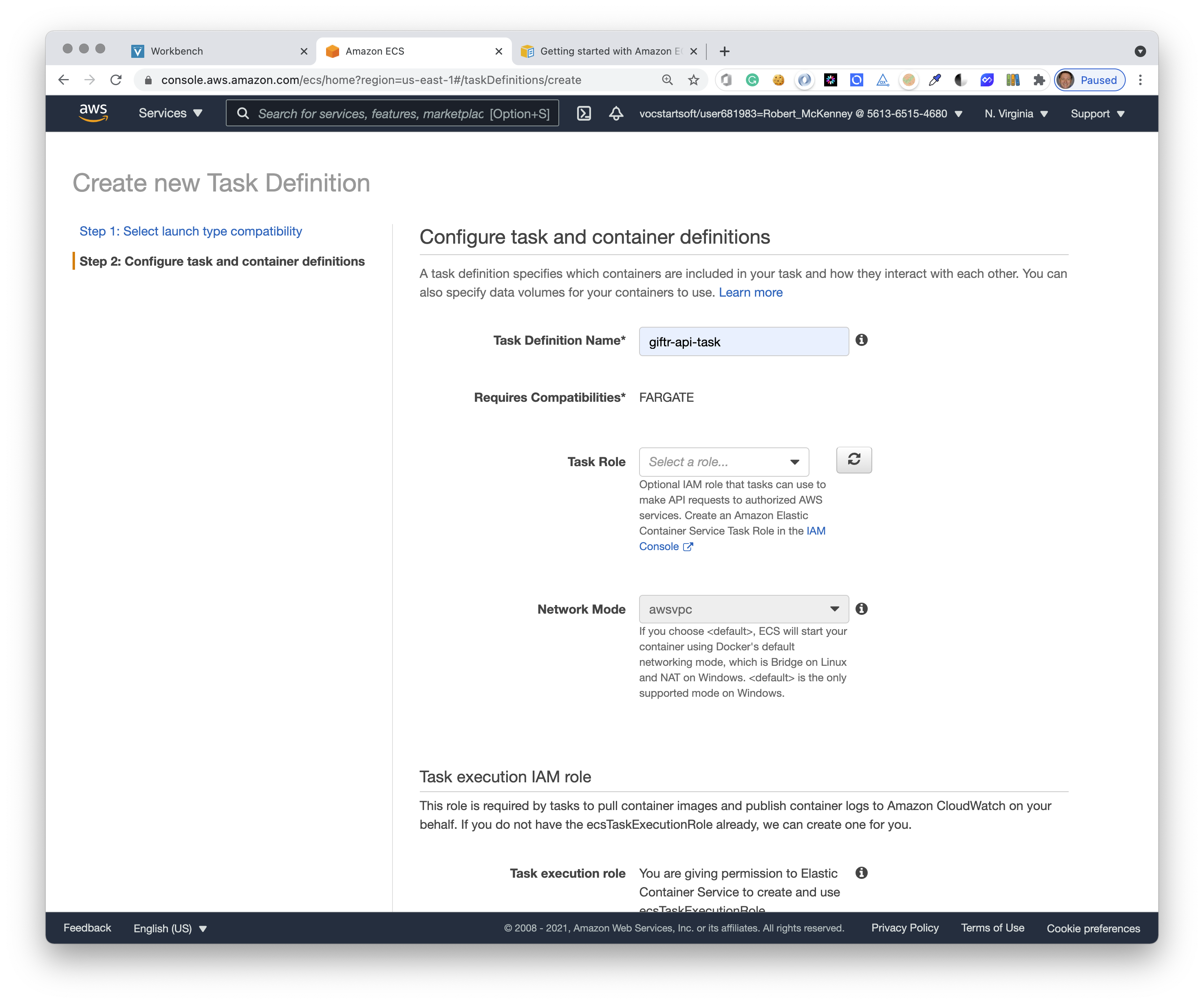 ECS configuration step 7