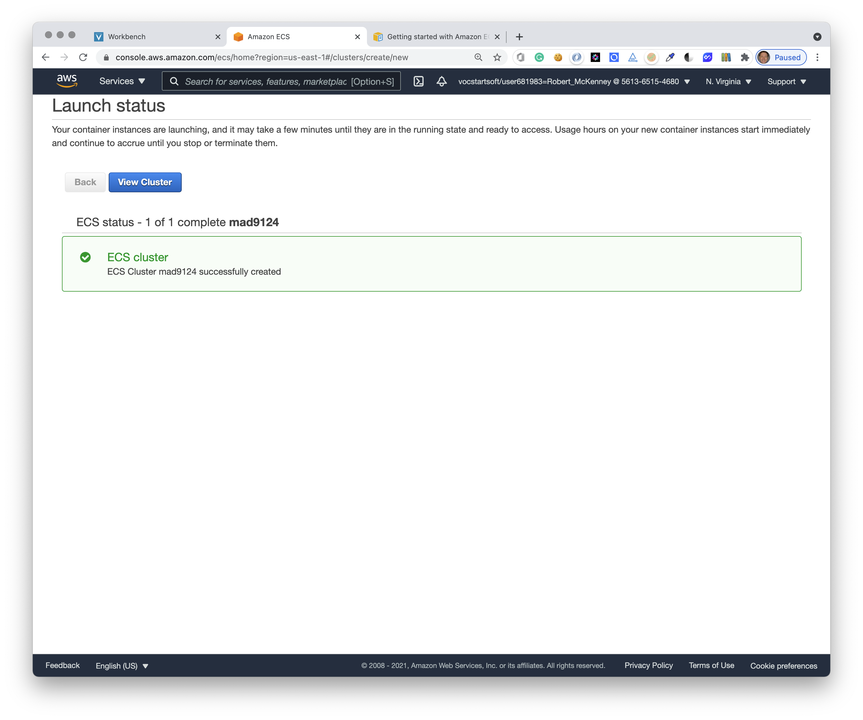 ECS configuration step 4